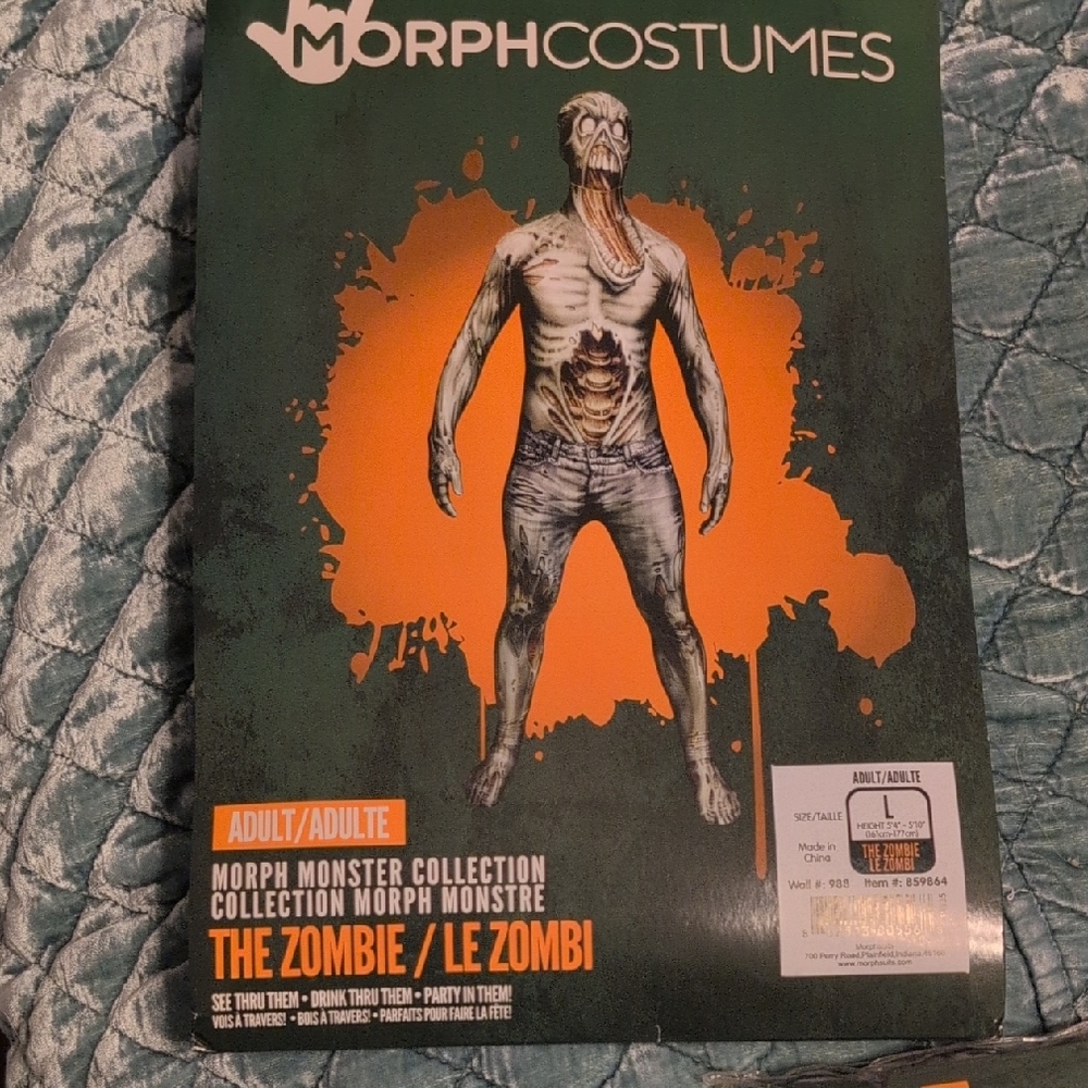 Zombie Costume for Men - Gray